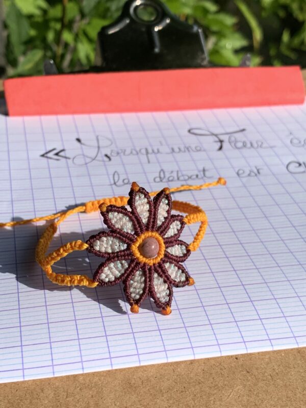 Bracelet "FLEUR DE GAZANIA"
